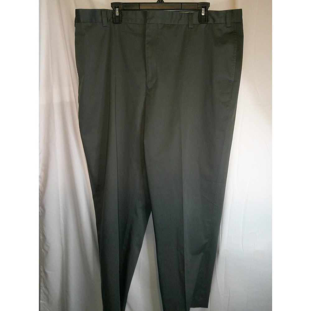 L.L. Bean Olive Green Dress Pants Straight Fit Work Casual Trousers 42x32